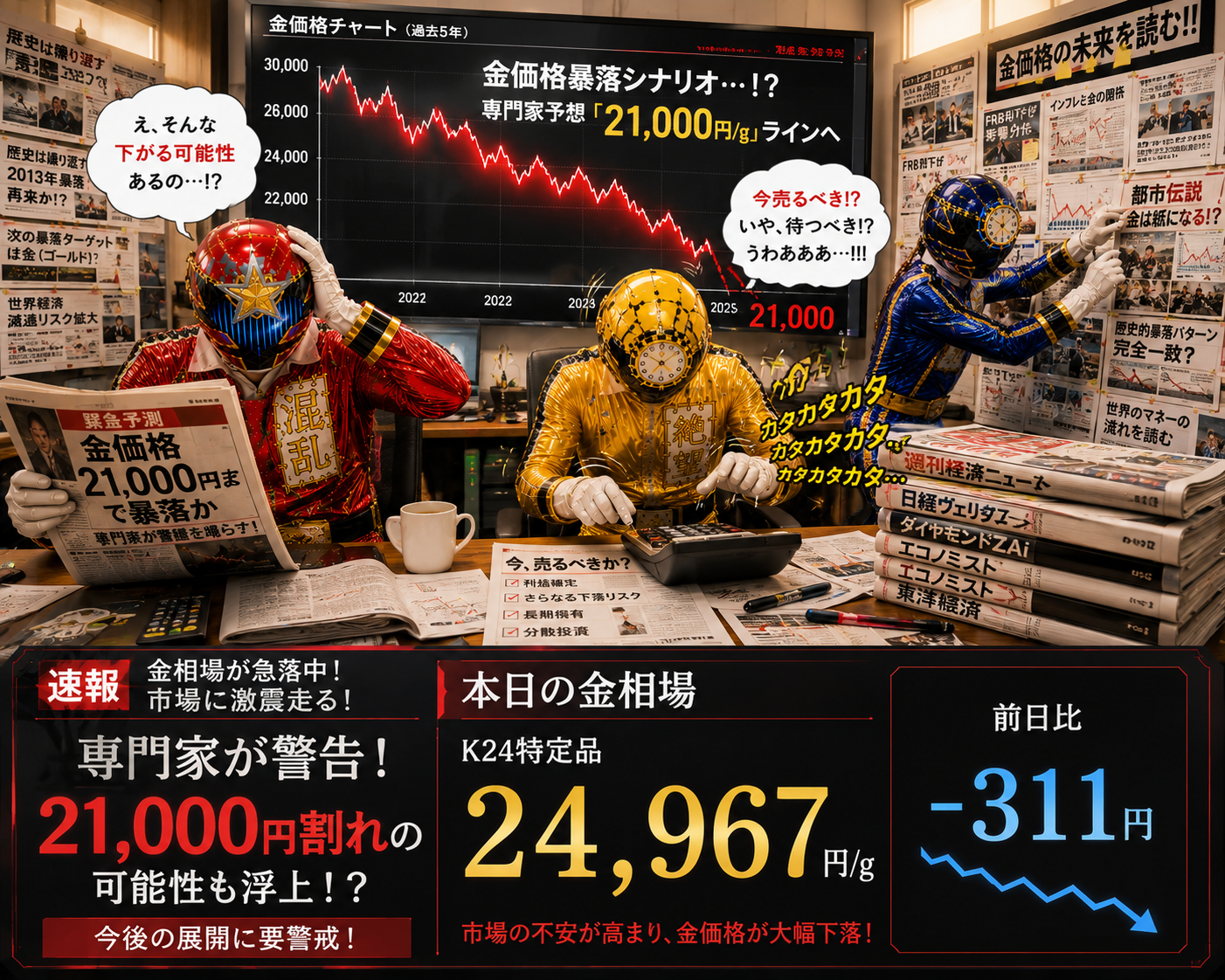 【このまま21,000円台も？】最近ちょっと増えてきた“金価格不安説”