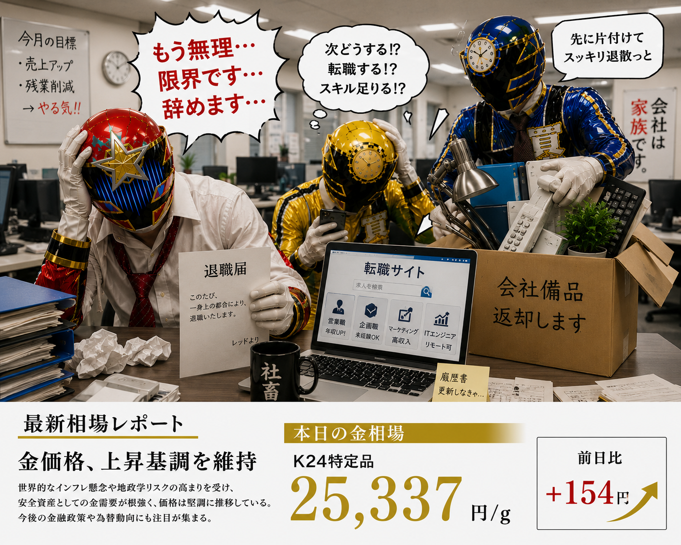 【レッド、突然退職を考える】でも現実はちょっと厳しい