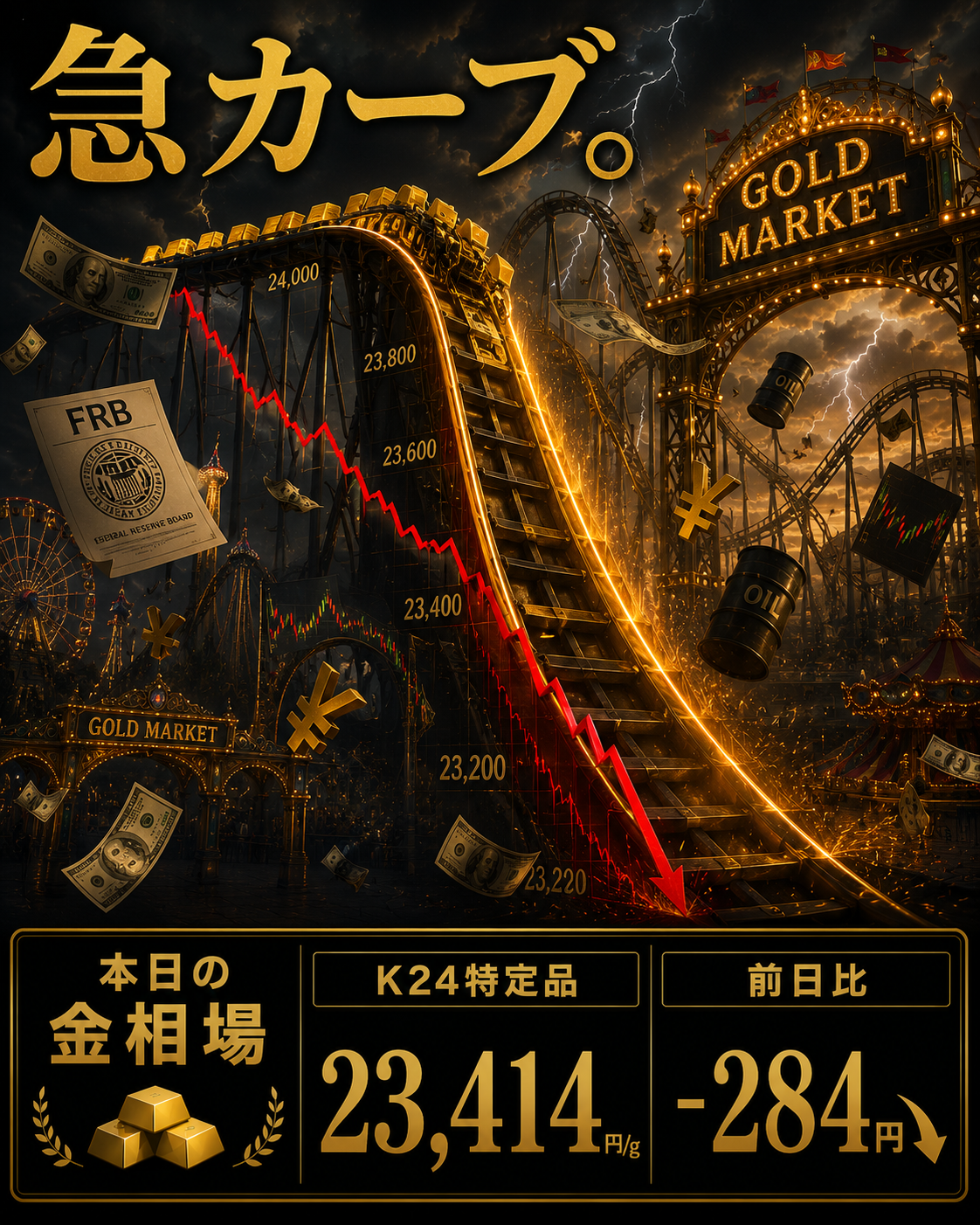 【昨日は4円。今日は284円。市場は本当に気まぐれだ。】