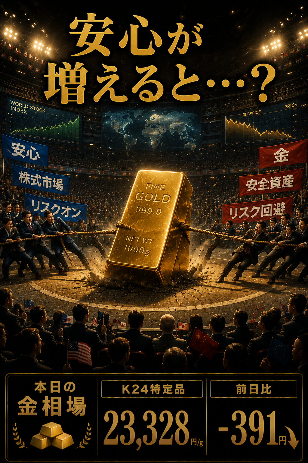 【良いニュースなのに、金は下がる？】